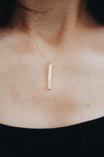 Load image into Gallery viewer, Personalized Vertical Bar Necklace