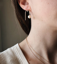 Load image into Gallery viewer, Pearl Drop &quot;U&quot; Earrings

